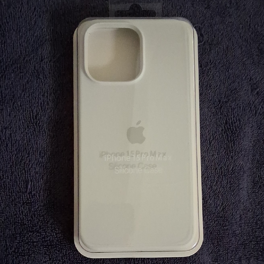 Silicone Case for iPhone 15 Pro Max - White